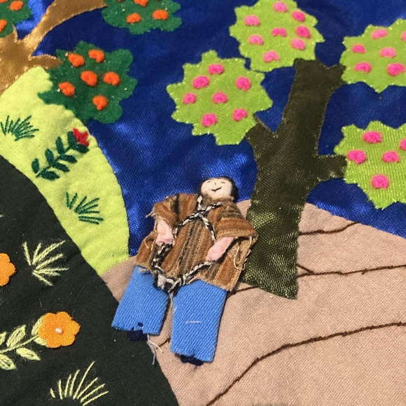 Exquisite Handmade In Peru CIAP Christmas Tree Skirt - Picture 6 of 17